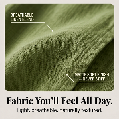 Slowlinen™ – Loose Button-Front Overalls