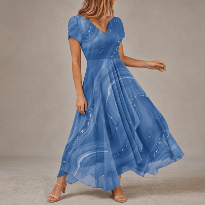 Osyla – Women's Flowing Marbled Midi Dress