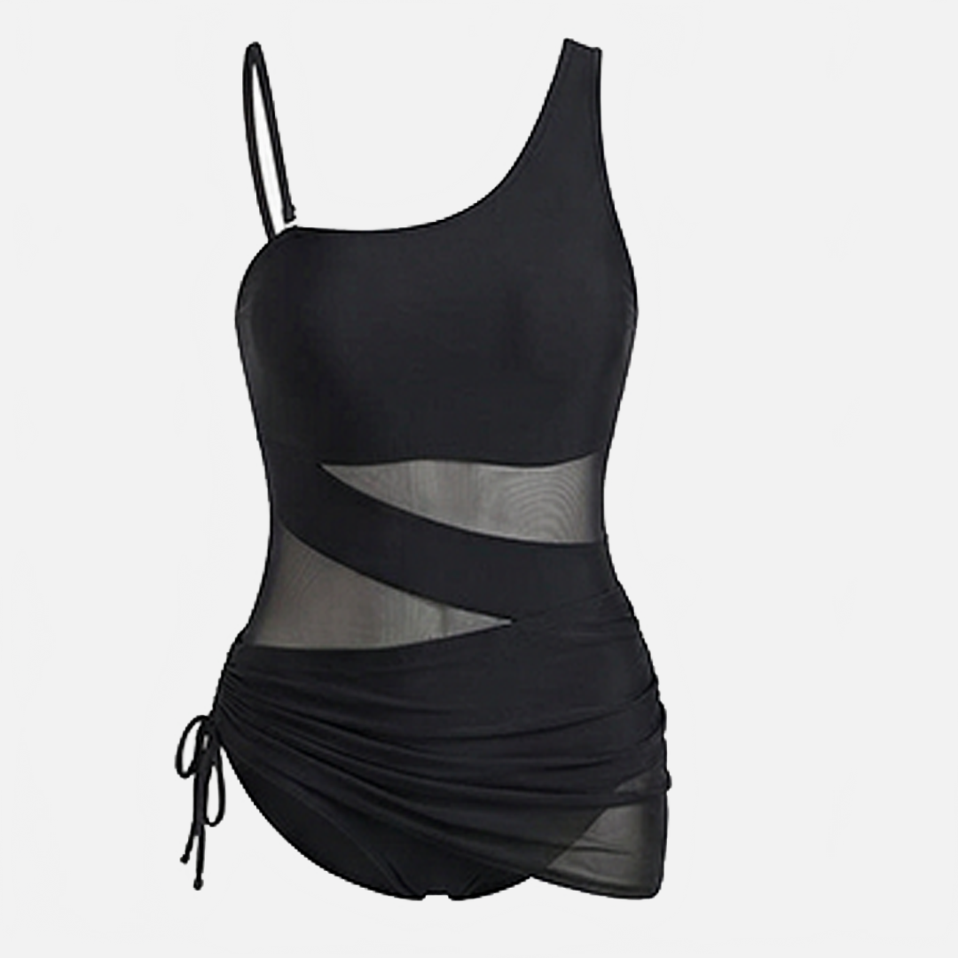 Rivara™ Ruched Mesh One Piece Swimsuit
