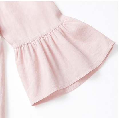 Soleia – Flowy Tiered V-Neck Midi Dress with Tassel Tie, Soft Feel, Half Sleeve
