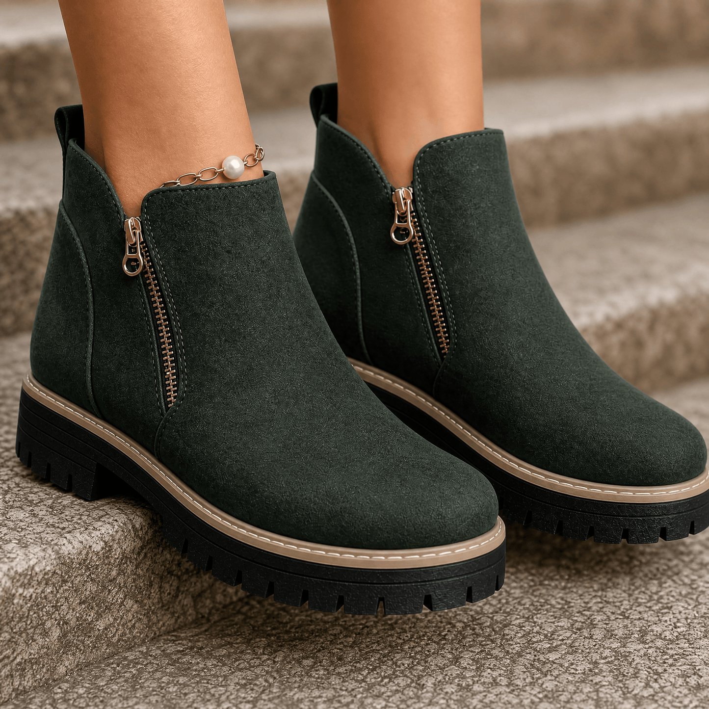 Strida – Women's Cushioned Platform Ankle Boots