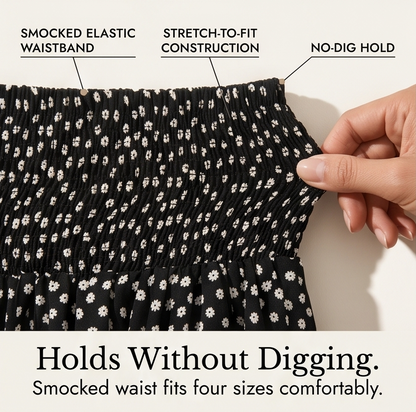 Velura™ – Smocked Wide-Leg Ruffle Pants