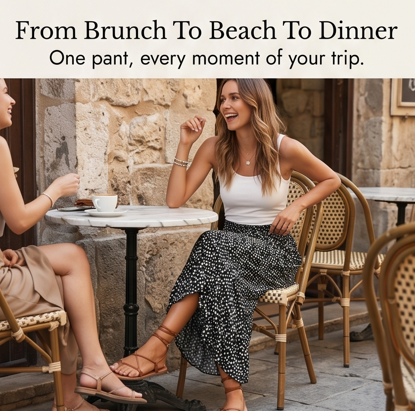 Velura™ – Smocked Wide-Leg Ruffle Pants