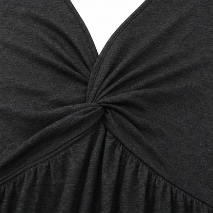Vivelyn – Twist-Front V-Neck Tank Top for Women, Soft Flowy Empire-Waist Sleeveless Top