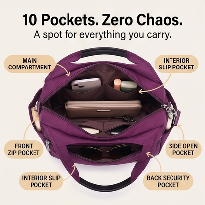 Vossa – Waterproof 10 pocket crossbody bag